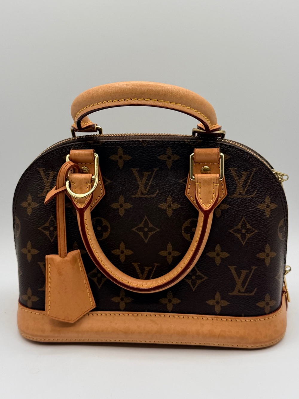 Louis Vuitton Brown Monogram Alma BB with Vachetta Trim